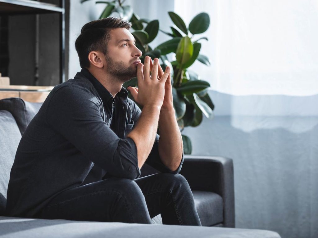 Man Experiencing Anxiety